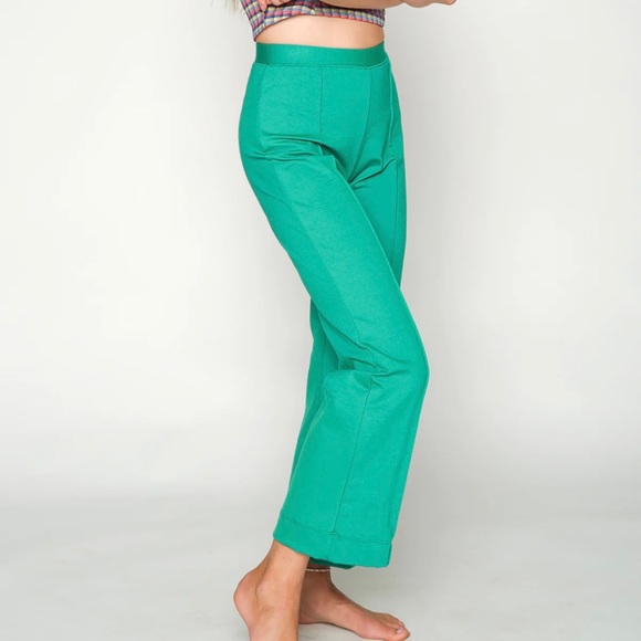 Seea Pants - Seea Teal Cropped Ankle Pants